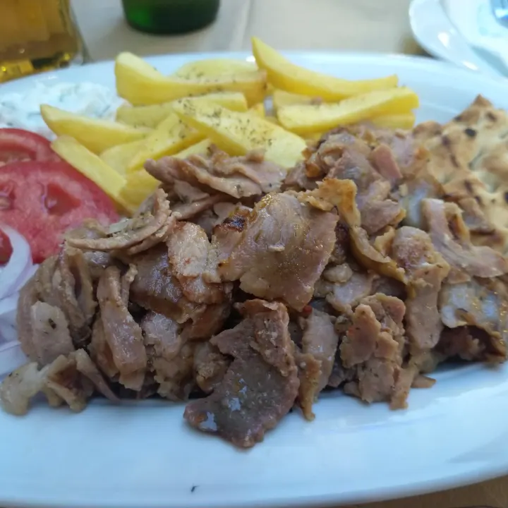 Thassos, Kreikka – ruokakuva: Gyros (heinäkuu 2022)