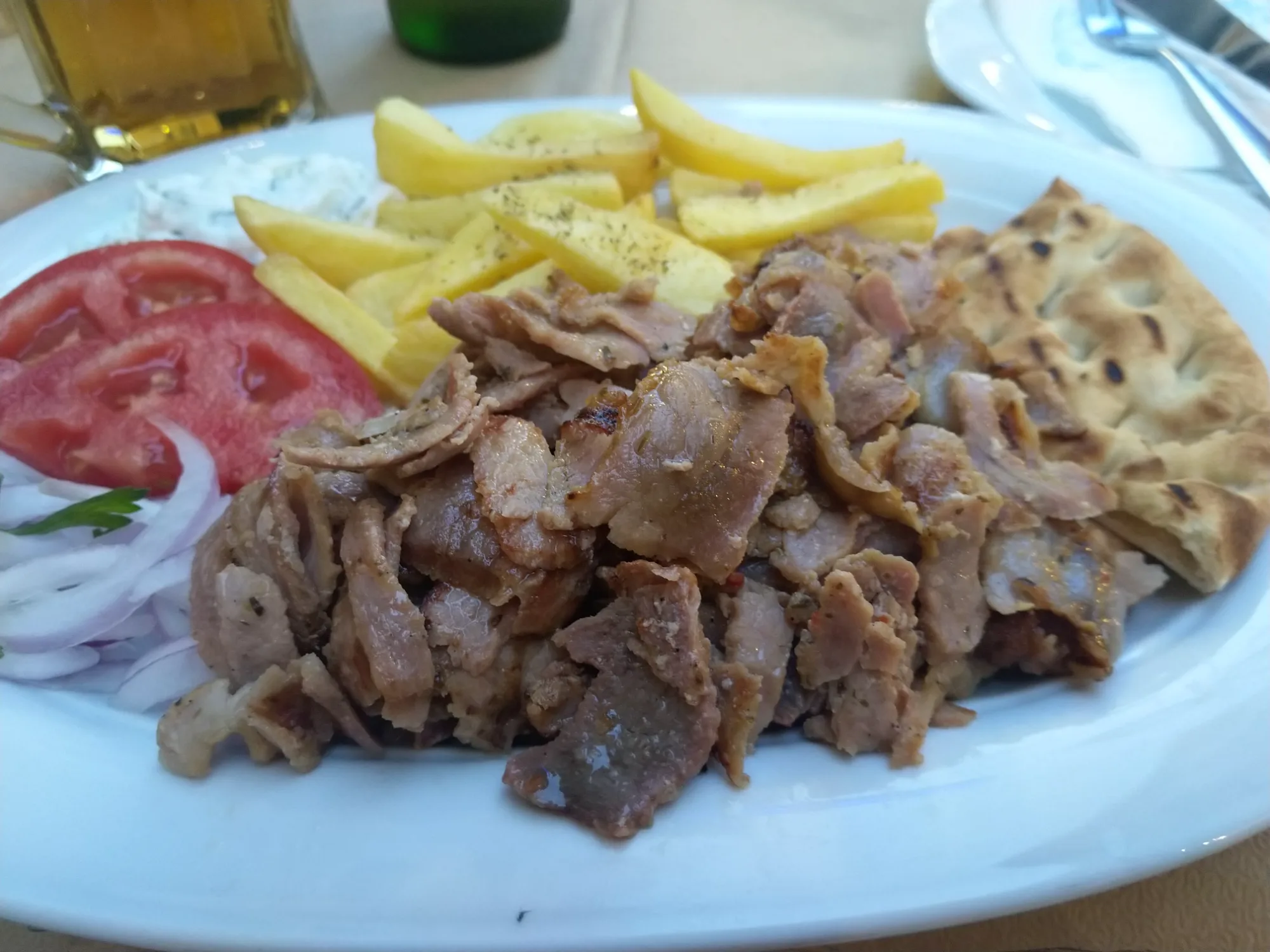 Thassos, Kreikka – ruokakuva: Gyros (heinäkuu 2022)